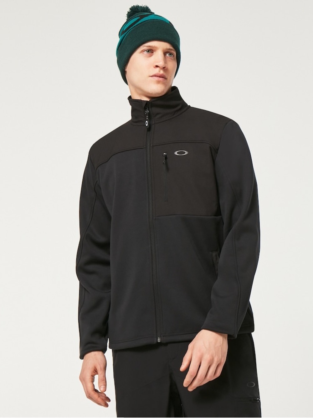 Oakley Whistler RC Sweatshirt Full Zip Jacket Black XXL Fleece Performance